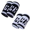 LYFT-RX Wrist Sweatbands, Slim Fit Design for Weightlifting, Gym, Workout, Cross Training, Weight Lift, Sports, 4.5 inch Sweat Wicking Wrist Bands, Men & Women, 2 Pairs - Black/White Large view 1