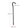 MECCANIXITY Tent Stakes Aluminum with Hook Kit, 6Pcs 18.3cm/7.2" Ground Pegs and Storage Bag for Outdoor Camping Canopy Tarp, Black 1 Set view 2