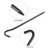 MECCANIXITY Tent Stakes Aluminum with Hook Kit, 6Pcs 18.3cm/7.2" Ground Pegs and Storage Bag for Outdoor Camping Canopy Tarp, Black 1 Set view 4