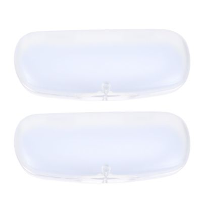 FOMIYES 2Pcs Transparent Frosted Glasses Case, Compact Eyeglass Storage Box for Sunglasses, Travel and Office Use, Lightweight Pvc Protective Eyewear Organizer