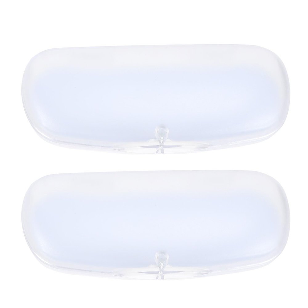 FOMIYES 2Pcs Transparent Frosted Glasses Case, Compact Eyeglass Storage Box for Sunglasses, Travel and Office Use, Lightweight Pvc Protective Eyewear Organizer