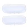 FOMIYES 2Pcs Transparent Frosted Glasses Case, Compact Eyeglass Storage Box for Sunglasses, Travel and Office Use, Lightweight Pvc Protective Eyewear Organizer view 1