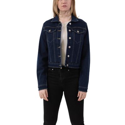 Indigo Saints Womens Luxury Clothing Denim Jackets, Comfortable & Stylish Coat, Midnight Blue, Medium
