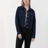 Indigo Saints Womens Luxury Clothing Denim Jackets, Comfortable & Stylish Coat, Midnight Blue, Medium view 2