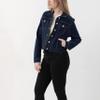 Indigo Saints Womens Luxury Clothing Denim Jackets, Comfortable & Stylish Coat, Midnight Blue, Medium view 3