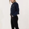 Indigo Saints Womens Luxury Clothing Denim Jackets, Comfortable & Stylish Coat, Midnight Blue, Medium view 4