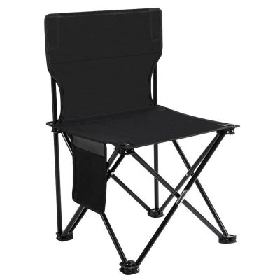 zyhfcfff-sd Folding Camping Chairs, Oversized Portable Outdoor Chairs, with Storage Pocket, Carry Bag (Color : Black, Size : Small)