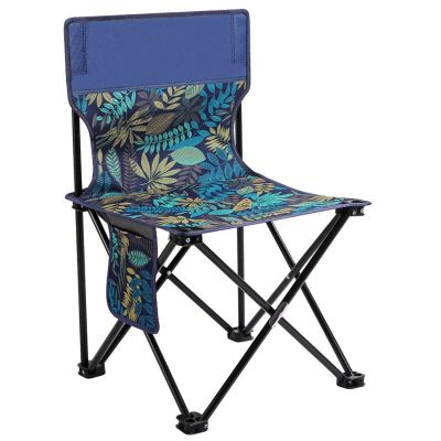 zyhfcfff-sd Folding Camping Chairs, Oversized Portable Outdoor Chairs, with Storage Pocket, Carry Bag (Color : Blue, Size : Small)
