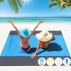 Famstar Beach Blanket Oversized Extra Large 10'X 9',Waterproof Sandproof Beach Blanket 2-8 Adults Lightweight Durable for Travel Camping Hiking Picnic (10'X 9', Blue&Grey) view 1