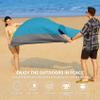 Famstar Beach Blanket Oversized Extra Large 10'X 9',Waterproof Sandproof Beach Blanket 2-8 Adults Lightweight Durable for Travel Camping Hiking Picnic (10'X 9', Blue&Grey) view 3