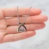Wishbone Dancing Necklace - to My Soulmate. Love You Always | Birthday, Anniversary, Wedding, BFF, Wife Message Gift Necklace view 2