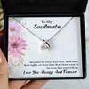 Wishbone Dancing Necklace - to My Soulmate. Love You Always | Birthday, Anniversary, Wedding, BFF, Wife Message Gift Necklace view 3