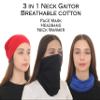 Dallas Textile Neck Gaiter Reusable for Men and Women, Cotton Blend Balaclava Face Cover Gator for Cold Weather, Head Scarf Bandana Warmer for Outdoor (Blue, 1) view 3
