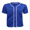 ILTEX Adult & Kids Baseball Jersey Plain Button Down T-Shirt Blank Team Sports Uniforms (Medium, Royal Blue) view 1