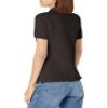 French Toast Teen and Young Women's Cotton Blend Stretch Pique Short Sleeve Polo Shirt, Black, X-Large view 3
