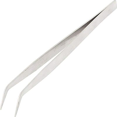 #10 Curved Tip Tweezers Antimagnetic Anti Acid Jewelers Watchmakers Diamond Gems Watch Clock Repair Tool