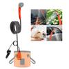 Portable Outdoor Camp Shower Camping Shower Pump Rechargeable Portable Shower Head for Camping Beach Swimming Hiking Traveling (Orange, Classic) view 1