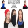 Dallas Textile Neck Gaiter Reusable for Men and Women, Cotton Blend Balaclava Face Cover Gator for Cold Weather, Head Scarf Bandana Warmer for Outdoor (Black, 1) view 3