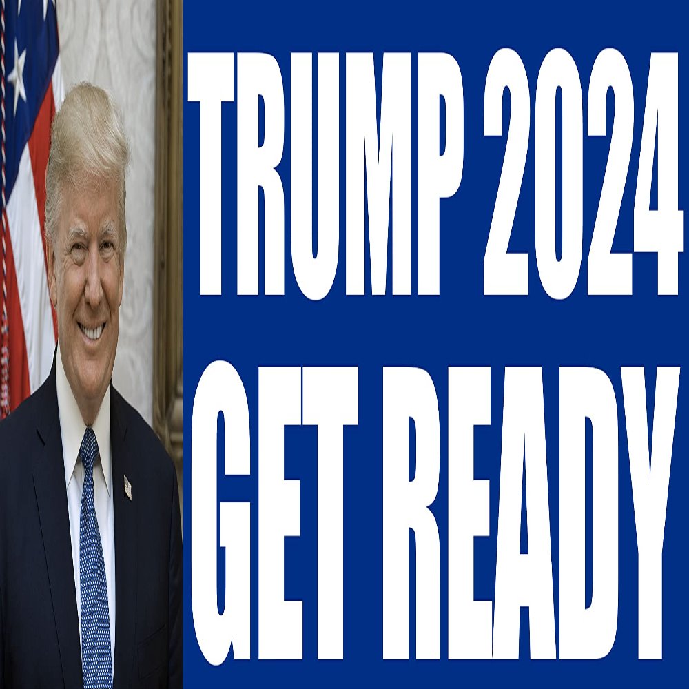 AV Trump 2024 Get Ready Bumper Sticker (Donald Trump for President Decal for Cars, Truck (3 x 8 inch)