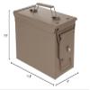11.8" All Metal 50 Caliber Ammo Can with Installed Locking Hardware by Modern Warrior (Tan) view 2