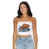 Lojobands Women's Tailgate Outfit College Game Day Tube Top Strapless Top One Size Fits Most (One Size, Bucknell Bison - Navy) view 1