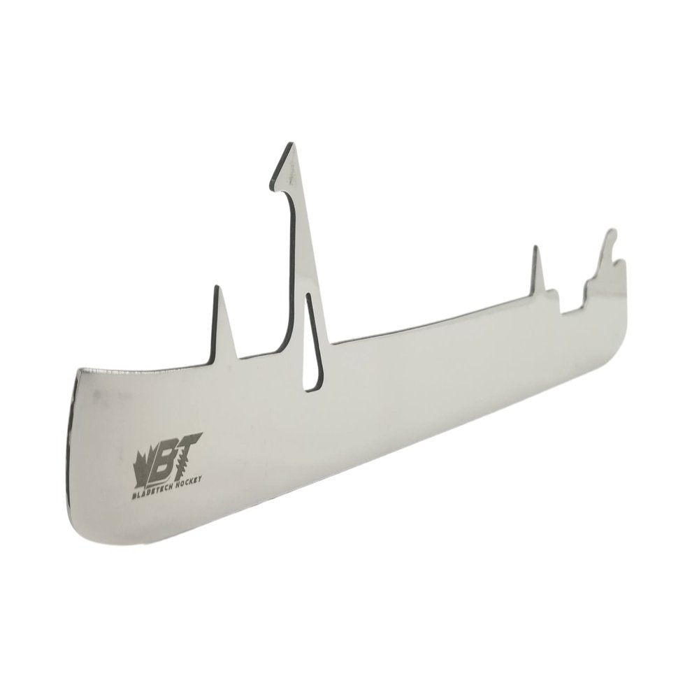 Bladetech Hockey - Replacement Skate Blades for TRUE SHIFT ATTACK GOALIE Holder (Quick-Release) - Mirror Stainless
