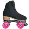 Jackson Ultima Vista Viper Roller Skates for Women and Girls with Pink Atom Pulse Lite Wheels, High Top Suede Quad Skates, (Black) view 1