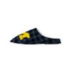FOCO Men's NCAA Sherpa Lined Buffalo Check Memory Foam Slippers, Team Color, 9-380 view 4