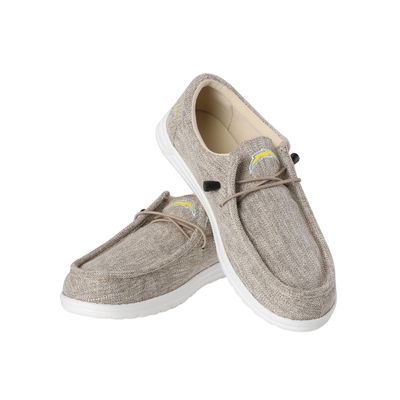 FOCO Los Angeles Chargers Cotton Knit Moccasin Slipper - Mens Small