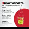GAMMA Sports Tennis Ball Hopper Hi-Rise 75, Durable, Convenient, Heavy Duty Construction for Easy Pickup, Carrying and Storage, Holds 75 Tennis Balls Silver view 2