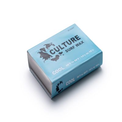 Culture Supply Surfboard Wax ~ 80g Bars | 6-Packs and 84 bar Cases | Tropical/Base | Warm | Cool | Cold | Wax Comb Included (Cool, CASE - 84 Bars)