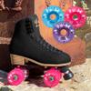 Jackson Ultima Vista Viper Roller Skates for Women and Girls with Purple Atom Pulse Lite Wheels, High Top Suede Quad Skates, (Black) view 2