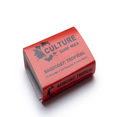 Culture Supply Surfboard Wax ~ 80g Bars | 6-Packs and 84 bar Cases | Tropical/Base | Warm | Cool | Cold | Wax Comb Included (BASECOAT-Tropical, 6-Pack)