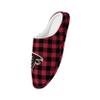 FOCO Atlanta Falcons Sherpa Lined Buffalo Check Memory Foam Slipper - XL view 1
