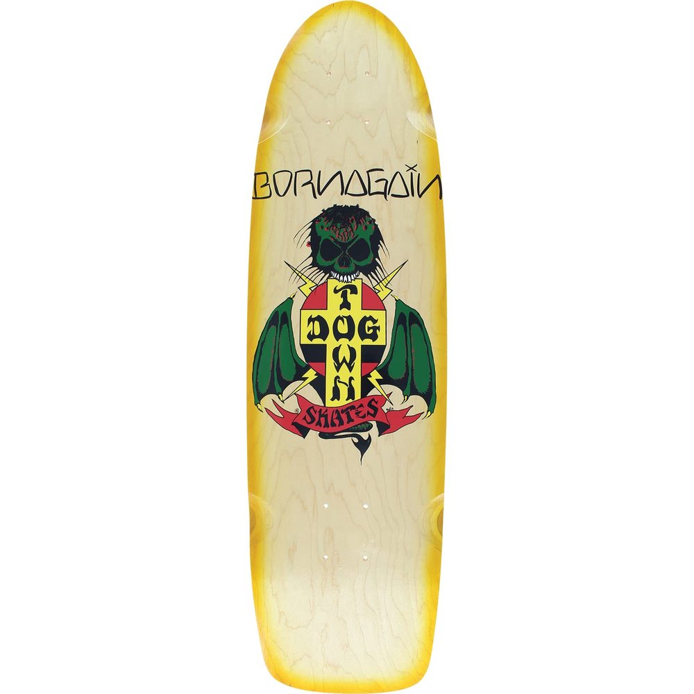 Dogtown Born Again 70'S Skateboard Deck -8.37x30 Natural/Yellow - Assembled AS Complete Skateboards