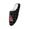 FOCO Cleveland Browns Sherpa Lined Buffalo Check Memory Foam Slipper - XL view 1