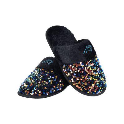 Carolina Panthers Sequin Slipper - Womens Medium