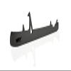 Bladetech Hockey - Replacement Skate Blades for True Shift Attack Goalie Holder (Quick-Release) - Black Diamond DLC view 1