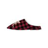 FOCO Men's NCAA Sherpa Lined Buffalo Check Memory Foam Slippers, Team Color, 9-258 view 4