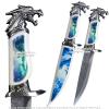 Munetoshi 13.5" Fantasy Fierce Dragon Dagger Bowie Gift Knife with Scabbard Souvenir view 2