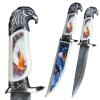 Munetoshi 13.5" Fantasy American Bold Eagle Dagger Bowie Gift Knife with Scabbard Souvenir view 1