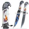 Munetoshi 13.5" Fantasy American Bold Eagle Dagger Bowie Gift Knife with Scabbard Souvenir view 2