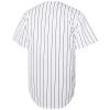 Blank Baseball Button Down Jersey Plain Short Sleeve Hipster Hip Hop T Shirts Jersey (Small, White-Stripe) view 3