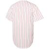 Blank Baseball Button Down Jersey Plain Short Sleeve Hipster Hip Hop T Shirts Jersey (X-Large, Red-Stripe) view 3