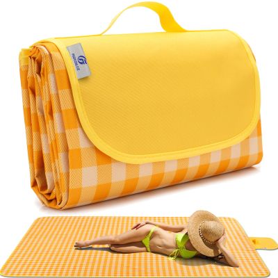 FashionLive Picnic Blanket Beach Mat Extra Large Sandproof Waterproof Camping Blanket Portable Travel Blanket Play Mat for Outdoor Indoor Family Women Men Kids Beach BBQ Park Grass, 79"x57"