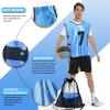 PULUOMASI Scrimmage Training Vest (12 Pack) Team Sports Pinnies Jerseys for Adult Youth Soccer Bibs Numbered Practice Jerseys Blue L view 3