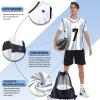 PULUOMASI Scrimmage Training Vest (12 Pack) Team Sports Pinnies Jerseys for Adult Youth Soccer Bibs Numbered Practice Jerseys White XL view 3