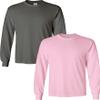 Gildan Men's Heavy Cotton Long Sleeve (2-Pack) LRG-Charcoal/LightPink view 1