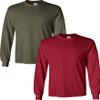 Gildan Men's Heavy Cotton Long Sleeve (2-Pack) LRG-Military/Cardinal view 1