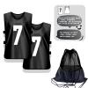 PULUOMASI Scrimmage Training Vest (12 Pack) Team Sports Pinnies Jerseys for Adult Youth Soccer Bibs Numbered Practice Jerseys Black M view 2